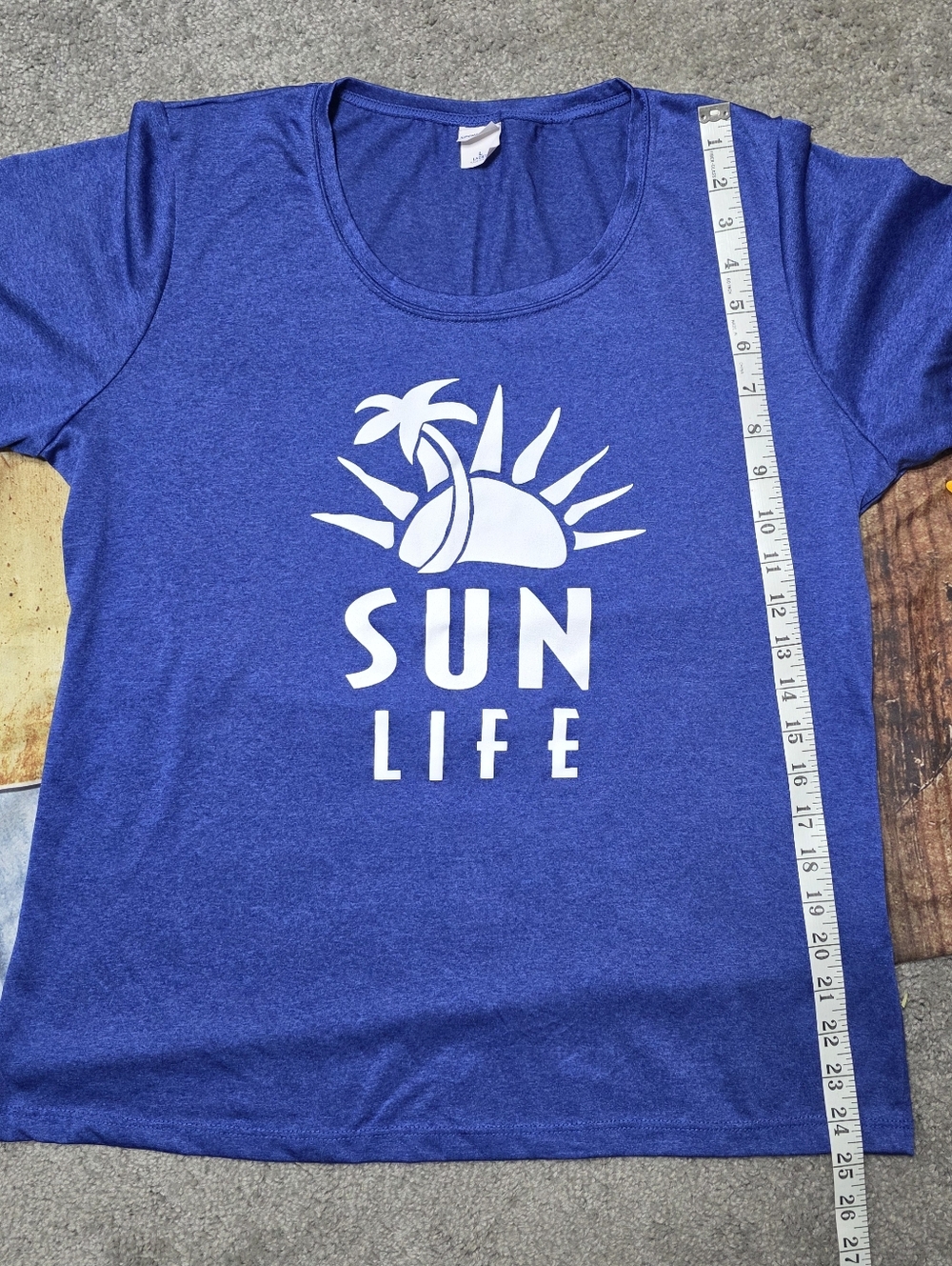 Sun Life Graphic Sport T-Shirt Blue Sport Tek Size Large - Picture 3 of 7